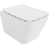Mexen Cube cuvette WC Rimless avec abattant slim à descente progressive, duroplast, blanc brillant - 30924000