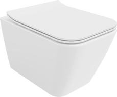 Mexen Cube cuvette WC Rimless avec abattant slim à descente progressive, duroplast, blanc brillant - 30924000