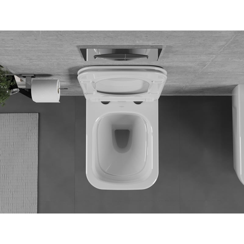 Mexen Margo cuvette WC Rimless avec abattant à descente lente slim, duroplast, blanc brillant - 30420900