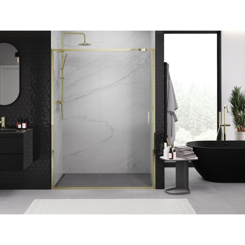 Mexen Exo porte de douche coulissante 170 cm, transparente, dorée - 8151-170-000-50-00