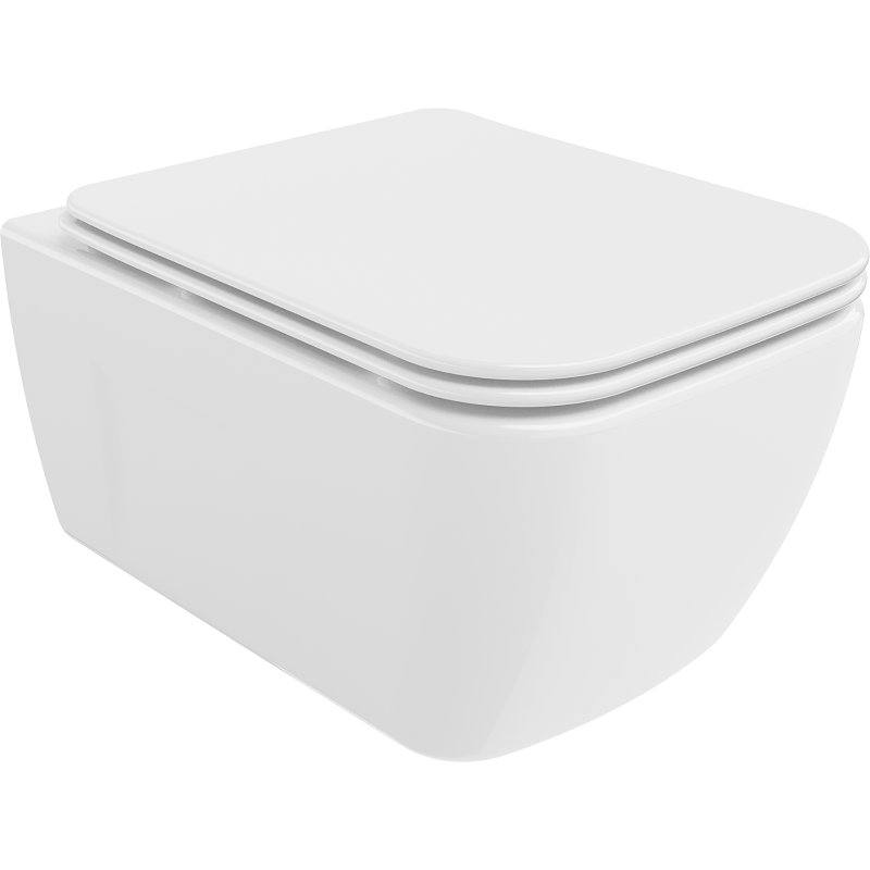 Mexen Margo bol de WC Rimless avec siège slim à fermeture lente, duroplast, Blanc - 30420900