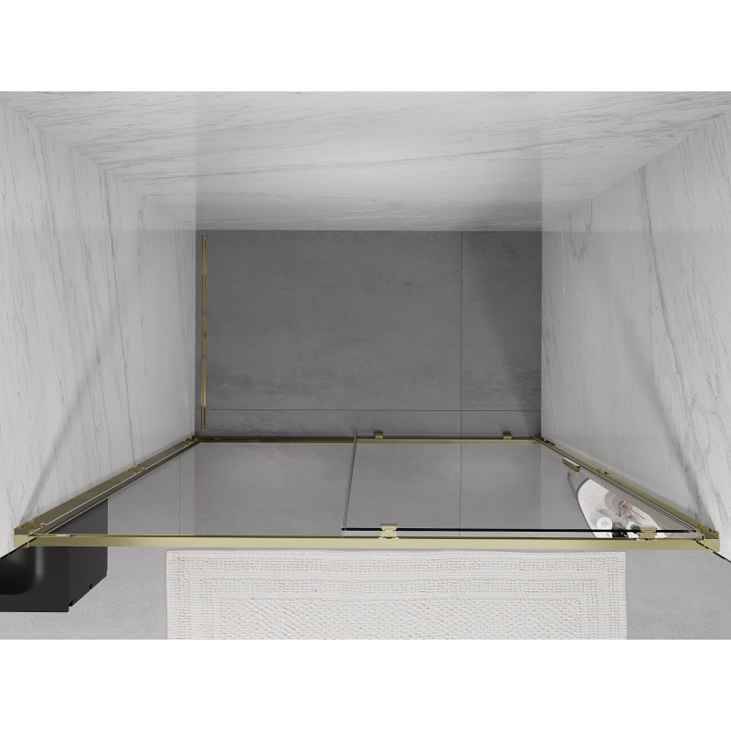 Mexen Exo-S portes de douche coulissantes 180 cm, transparentes, dorées - 8151-180-000-50-00
