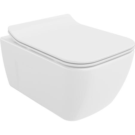 Mexen Margo cuvette de WC Rimless avec abattant slim à fermeture lente, duroplast, blanc brillant - 30420800