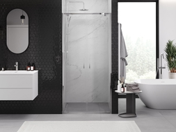Mexen Exo-BR Duo portes de douche doubles pivotantes 120 cm, transparentes, chrome - 8182-120-000-01-00