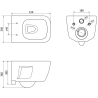Mexen Margo cuvette WC Rimless avec abattant slim à descente progressive, duroplast, blanc brillant - 30420800