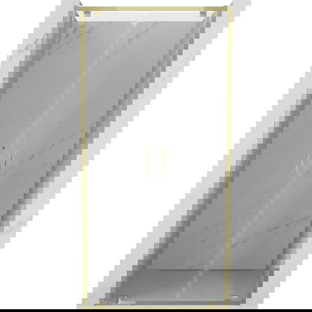 Mexen Exo portes de douche doubles battantes 110 cm, transparentes, dorées - 8182-110-000-50-00