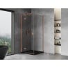 Mexen Mist-H T cabine de douche pivotante gauche 70 x 70 cm, transparent, cuivre brossé - 8A5T-070-070-65-00-L