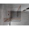 Mexen Mist-H T cabine de douche pivotante gauche 70 x 70 cm, transparent, cuivre brossé - 8A5T-070-070-65-00-L
