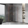 Mexen Mist-H T cabine de douche pivotante gauche 70 x 70 cm, transparent, cuivre brossé - 8A5T-070-070-65-00-L