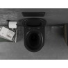 Mexen Lena cuvette WC Rimless avec abattant slow-close slim, duroplast, noir mat/motif grille dorée - 30224079
