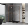 Mexen Mist-H T cabine de douche pivotante gauche 75 x 70 cm, transparent, cuivre brossé - 8A5T-075-070-65-00-L