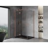 Mexen Mist-H T cabine de douche pivotante gauche 90 x 70 cm, transparent, cuivre brossé - 8A5T-090-070-65-00-L