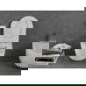 Mexen Lena cuvette WC sans rebord avec abattant à descente lente slim, duroplast, blanc/or motif à carreaux - 30224009