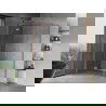 Mexen Mist H T cabine de douche battante gauche 75 x 80 cm, transparent, cuivre brossé - 8A5T-075-080-65-00-L