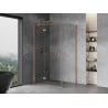 Mexen Mist H T cabine de douche pivotante gauche 90 x 80 cm, transparent, cuivre brossé - 8A5T-090-080-65-00-L
