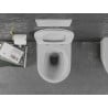 Mexen Lena cuvette WC sans rebord avec abattant à descente amortie slim, duroplast, blanc/or motif grille - 30224009
