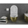 Mexen Lena WC sans rebord avec abattant à descente lente slim, duroplast, blanc/or motif écaille - 30224008