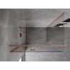 Mexen Mist-H T cabine de douche battante gauche 75 x 110 cm, transparent, cuivre brossé - 8A5T-075-110-65-00-L