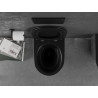 Mexen Lena cuvette WC sans rebord avec abattant à descente lente slim, duroplast, noir mat/argent motif écailles - 30224072