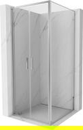 Mexen Exo cabine de douche pivotante 120 x 120 cm, transparent, chromé - 814-120-120-01-00