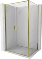 Mexen Exo-B Duo cabine de douche battante 110 x 85 cm, transparente, dorée - 814-110-085-50-00