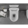 Mexen Lena cuvette WC Rimless avec abattant slim à fermeture lente, duroplast, blanc/ligne dorée - 30224005