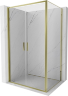 Mexen Exo-B Duo cabine de douche battante 120 x 80 cm, transparent, dorée - 814-120-080-50-00
