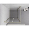 Mexen Exo-B Duo cabine de douche pivotante 120 x 120 cm, transparent, or - 814-120-120-50-00