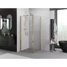 Mexen Exo-B Duo cabine de douche pivotante 120 x 120 cm, transparent, or - 814-120-120-50-00