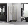Mexen Exo-B Duo cabine de douche pivotante 120 x 120 cm, transparent, or - 814-120-120-50-00