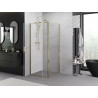 Mexen Exo-B Duo cabine de douche pivotante 120 x 120 cm, transparent, or - 814-120-120-50-00