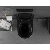 Mexen Lena cuvette WC Rimless avec abattant slim à descente lente, duroplast, noir mat/ligne dorée - 30224075