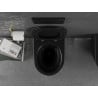 Mexen Lena cuvette WC sans rebord avec abattant à descente lente slim, duroplast, noir mat/ligné or - 30224075