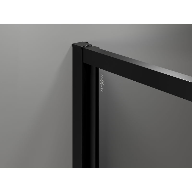 Mexen Exo cabine de douche pivotante 100 x 110 cm, transparente, noire - 814-100-110-70-00