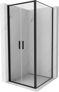 Mexen Exo-B Duo cabine de douche pivotante 110 x 110 cm, transparente, noire - 814-110-110-70-00