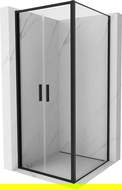 Mexen Exo cabine de douche pivotante 110 x 110 cm, transparent, noir - 814-110-110-70-00