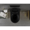 Mexen Lena cuvette WC Rimless avec abattant à descente lente slim, duroplast, noir mat/motif doré lignes - 30224077