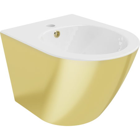 Bidet suspendu Mexen Lena, blanc/doré - 35224806