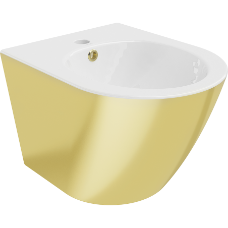 Mexen Lena bidet mural, Blanc/Or - 35224806