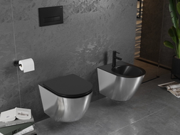 Mexen Lena bidet mural, Noir mat/ Argent - 35224874