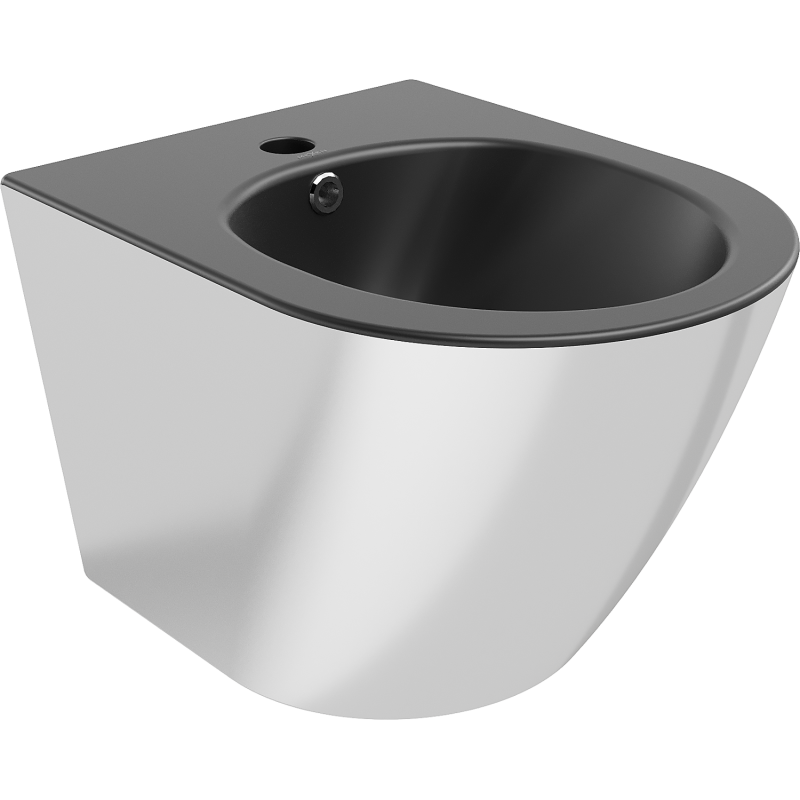 Mexen Lena bidet mural, Noir mat/ Argent - 35224874