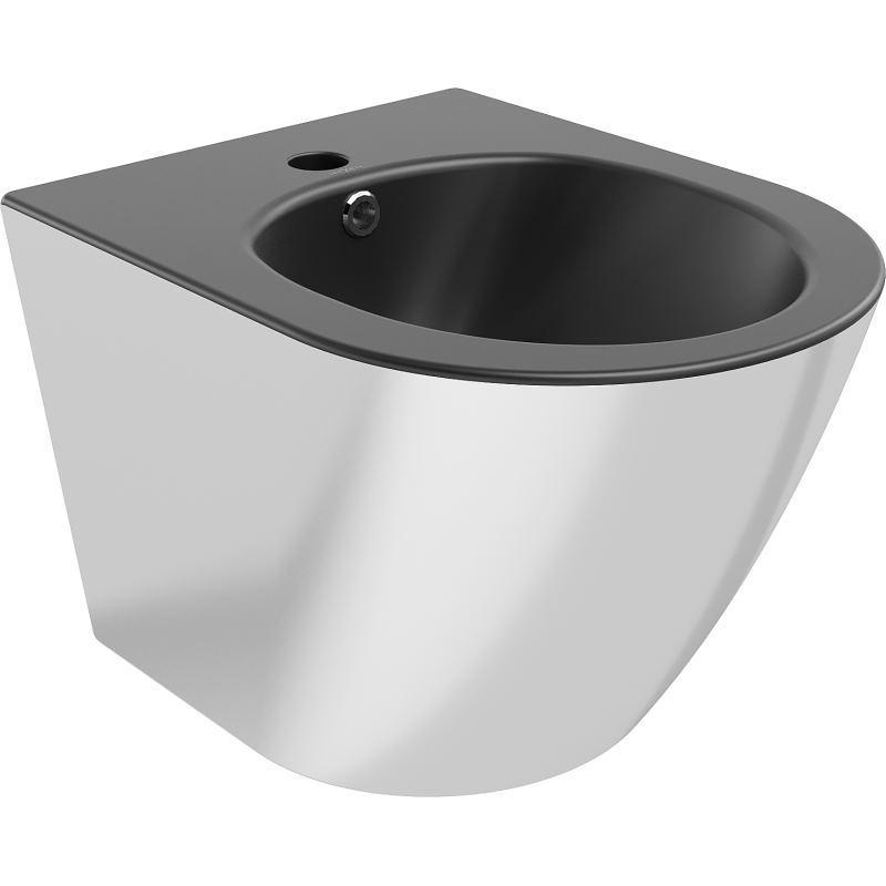 Mexen Lena bidet suspendu, noir mat/argenté - 35224874