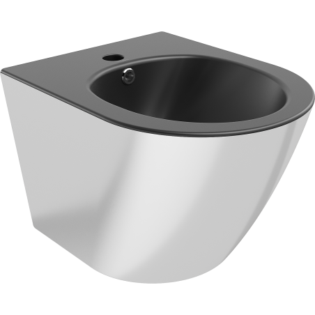 Mexen Lena bidet mural, Noir mat/ Argent - 35224874