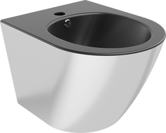 Mexen Lena bidet mural, Noir mat/ Argent - 35224874