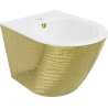 Mexen Lena bidet mural, Blanc/Or motif écaille - 35224808