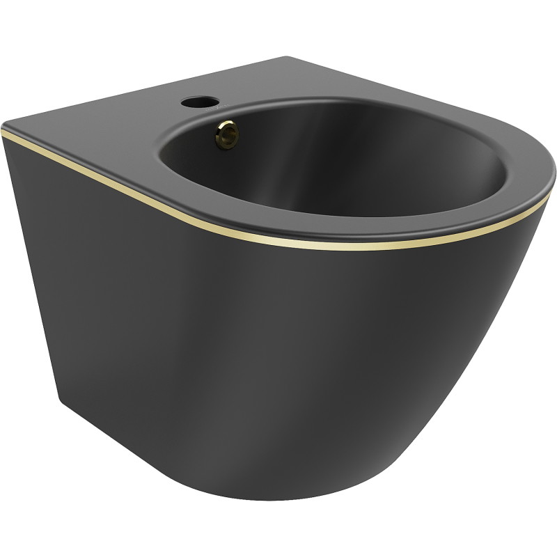 Mexen Lena bidet suspendu, noir mat/or ligne - 35224875