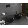 Mexen Lena bidet suspendu, noir mat/ligne dorée - 35224875