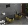 Mexen Lena bidet mural, Noir mat/Or motif écaille - 35224878