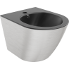 Mexen Lena bidet suspendu, noir mat/motif argent lignes - 35224873