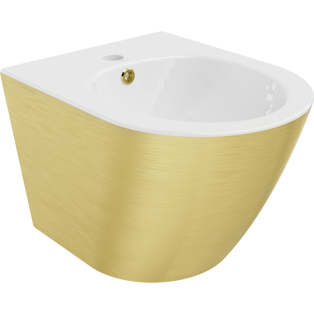 Mexen Lena bidet suspendu, blanc/motif doré lignes - 35224807
